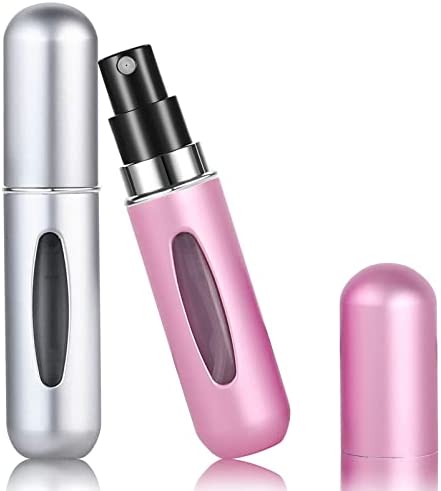 SONGQEE 5ML Perfume Atomiser Refillable Bottles - Mini Travel Perfume Atomizer - Portable Purse Spray Bottle Empty (Matte-2 Packs)