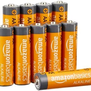 Amazon Basics 10-Pack AA High-Performance Alkaline Batteries, 10-Year Shelf Life