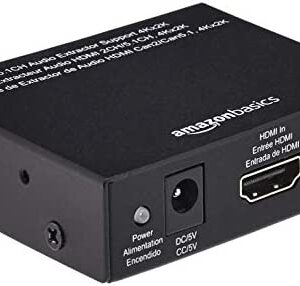 Amazon Basics - Audio Extractor Converter, HDMI to HDMI + Audio (SPDIF + RCA Stereo)