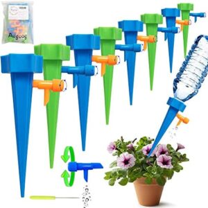 18 Pcs Plant Waterer, Self Watering Spike Slow Release Vacation Plants Watering System, Automatic Watering Devices with Control Valve Switch for Outdoor Indoor Plants