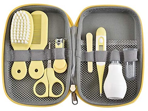 Joyeee Baby Grooming Kit Baby Health Care Kit Newborn BabyCare Accessories Baby Daily Care Essentials Set Safety Cutter Nail Care Set Nursery Baby Care Kit for Infants Newborns (Color 2)