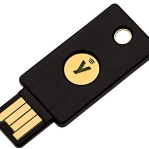 Yubico - YubiKey 5 NFC - Two-factor authentication USB and NFC security key, fits USB-A ports and works with NFC supported mobile devices