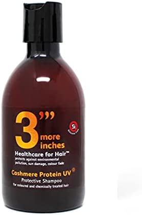3'''More Inches Cashmere Protein UV Protective Shampoo 250ml - Restoring & Strengthening Shampoo - Colour Protective - Silicone Free - With Protein Amino Acids - Hair Care by Michael Van Clarke