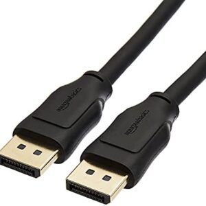 Amazon Basics – 8K DisplayPort to DisplayPort 1.4 Cable with 4K 120Hz, 8K 60Hz Video Resolution and HDR Support, 3 metres, Monitor