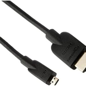 Amazon Basics - High speed micro HDMI over HDMI cable, latest standard, 1.83 meters (2-Pack)