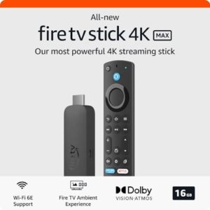All-new Amazon Fire TV Stick 4K Max streaming device | supports Wi-Fi 6E, Ambient Experience (2nd Gen, International Version)