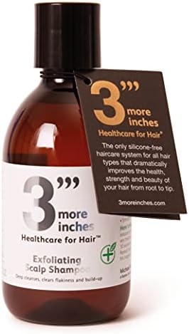 3'''More Inches Exfoliating Scalp Shampoo 250ml - Deep Cleansing - Exfoliating & Detox Scalp Treatment - Clears Flakiness and Build Up - Silicone Free - Hair Care by Michael Van Clarke