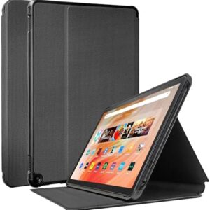 Wyhfyh Case for Amazon Fire HD 10 Inch Tablet (13th Generation, 2023 Release), Slim Lightweight Soft PU Leather Stand Case Auto Wake/Sleep, Not Compatible with iPad Andriod Tablet, Black