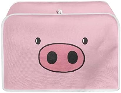 Xoenoiee Toaster Cover 4 Slice Toaster Bag Toaster Oven Cover Stain Resistant for Kitchen Small Appliance Covers Pink Girly Stuff Gift for Women Cartoon Pig, M