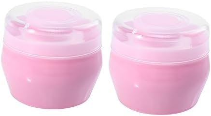 Beatifufu Puff Kids 2 Sets Baby Powder Newborn Pp Plastic Applicator Take a Bath Empty Makeup Case