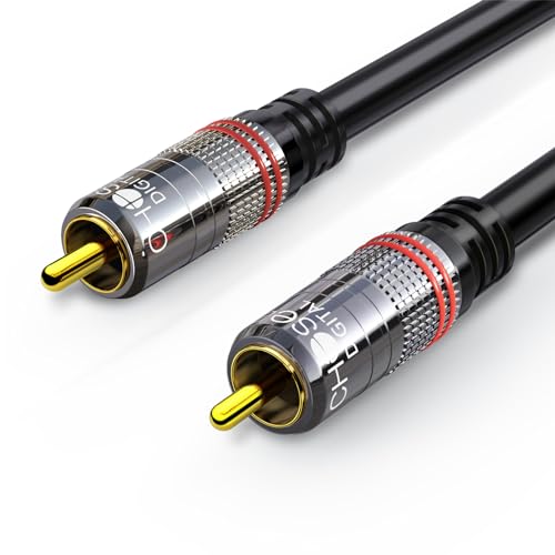 CHOSEAL Coaxial Digital Audio Cable Subwoofer Cable RCA Male to Male HiFi 5.1 SPDIF Stereo Audio Cable for Home Theater TV
