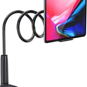 WixGear Tablet Holder Mount, Gooseneck Tablet Stand, Tablet Holder for Table Top, Holder for Bed Couch Stand, Compatible with iPads Nintendo Switch, Samsung Galaxy Tablets, Amazon Fire HD and More
