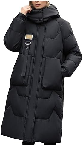 AMhomely Womens Winter Lightweight Jacket Quilted Outdoor Open Front Puffer Jackets Body Warmer Longline Thicked Parka Coat Breathable Baggy Outwear 2023 Winter Oufits