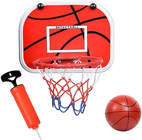 Cymax Mini Basketball Hoop for Door and Wall Mount with Ball and Complete Basketball Accessories,Portable Board Hoop Indoor for Home,Office and Kids Adults Room